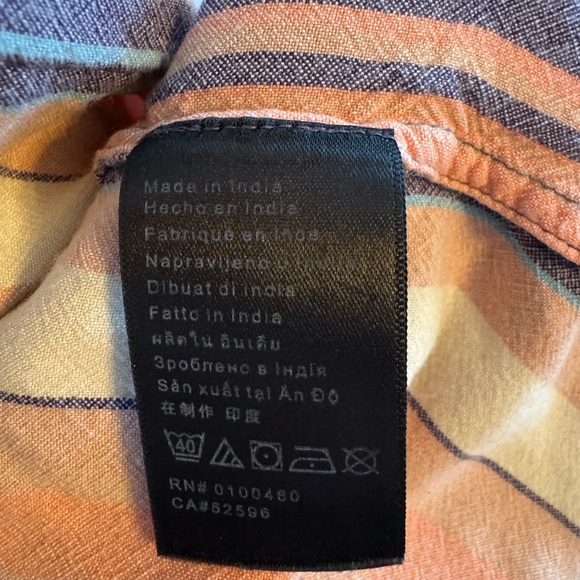 Kavu Shirt Womens X-Small Multicolor Striped Top Long Sleeve Outdoor Button Up - Picture 9 of 11